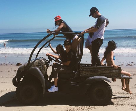 Kendall Jenner on a beach buggy in LA