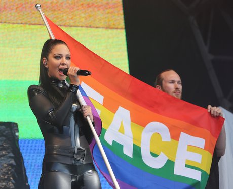 Tulisa Performs on stage during Brighton Pride 201