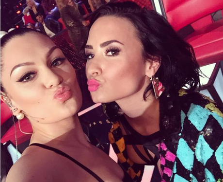 Jessie J and Demi Lovato selfie on Instagram
