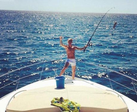Justin Bieber fishing