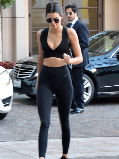 Kendall Jenner wearing aerobics clothes