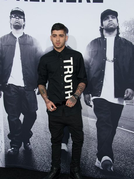 Zayn Malik wearing a 'truth' shirt
