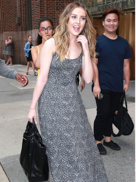 Perrie Edwrads wearing a maxi dress