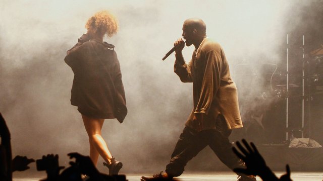 Rihanna performs with Kanye West at FYF Fest 2015