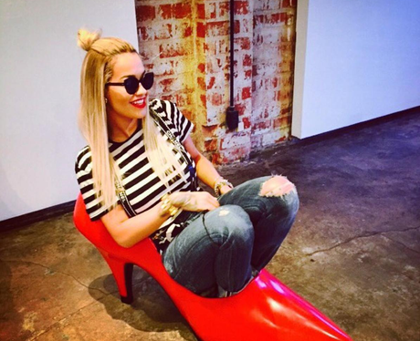 rita ora in a shoe