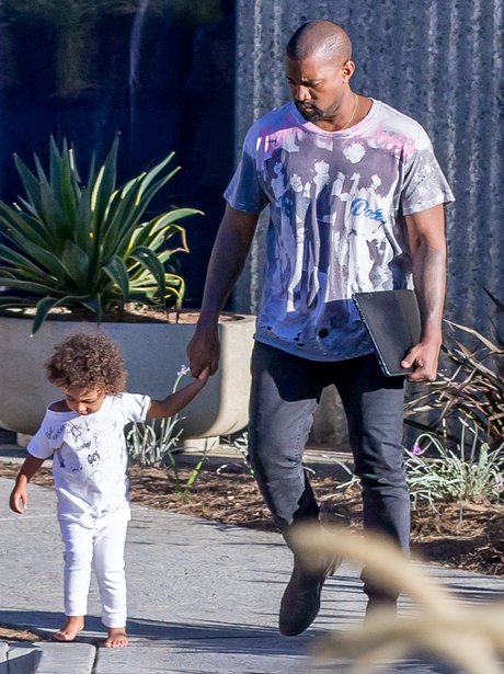 Kanye West and North Curly Hair