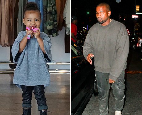 Kanye West and North Same Outfit
