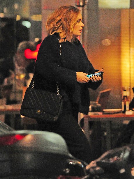 Adele out for dinner in London
