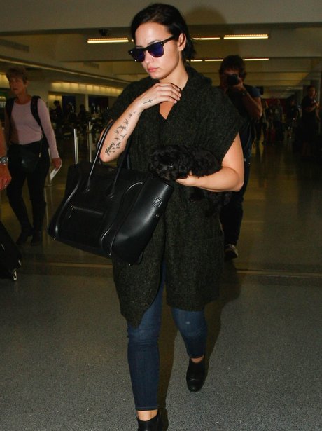 Demi Lovato arrives at LAX