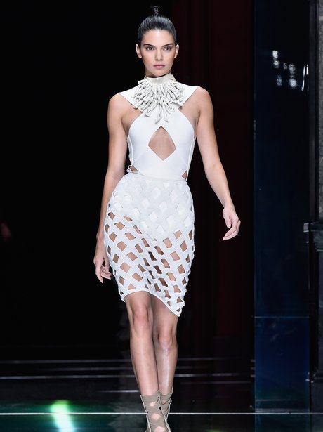 Kendall Jenner on the catwalk at fashion week