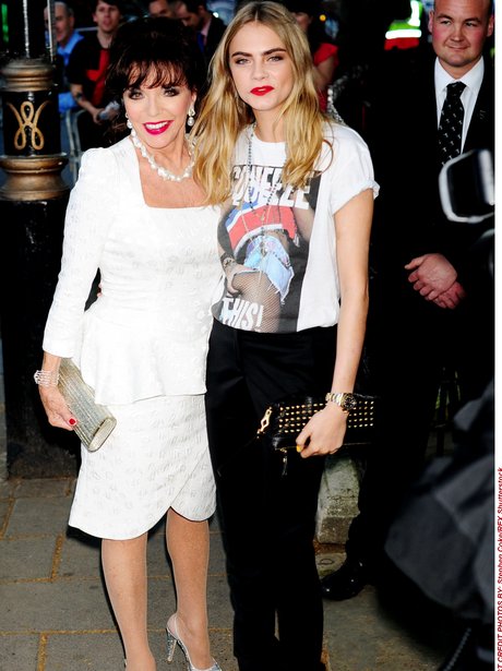 Joan Collins and Cara Delevingne