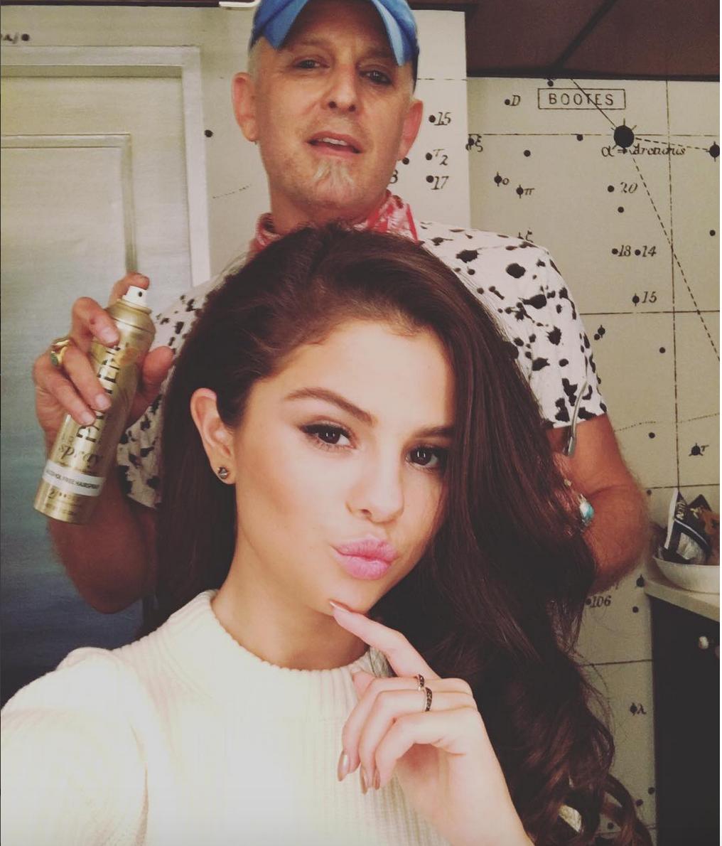 Selena Gomez getting ready 