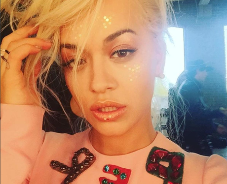 Rita Ora taking a selfie
