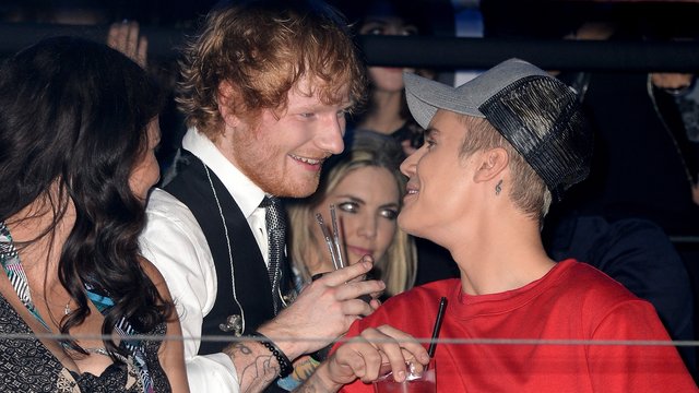 Ed Sheeran and Justin Bieber MTV EMA's 2015