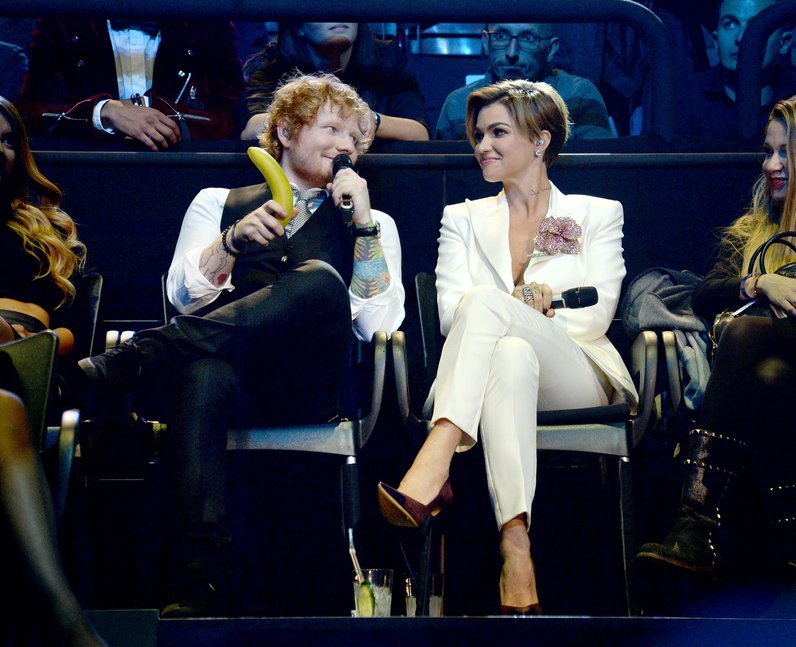 Ed Sheeran and Ruby Rose MTV EMA's 2015