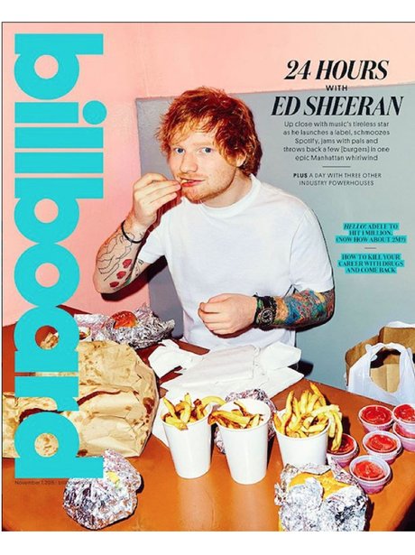 Ed Sheeran Billboard Magazine 2015