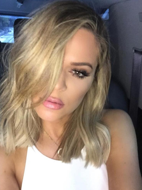 khloe kardashian hair short blonde instagram