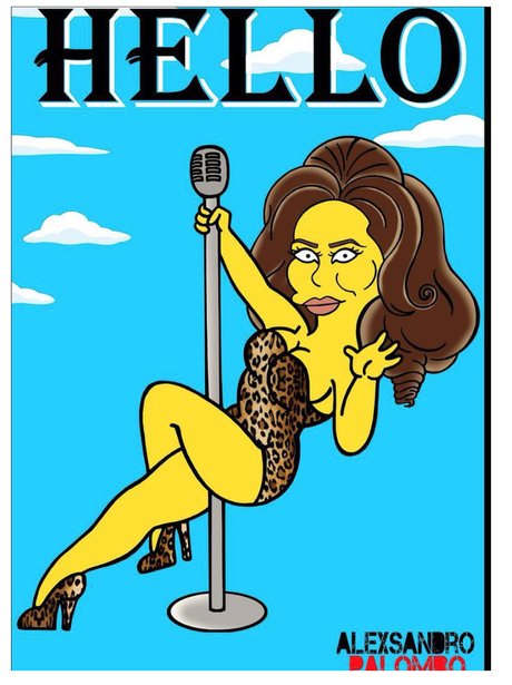 Adele made into a cartoon