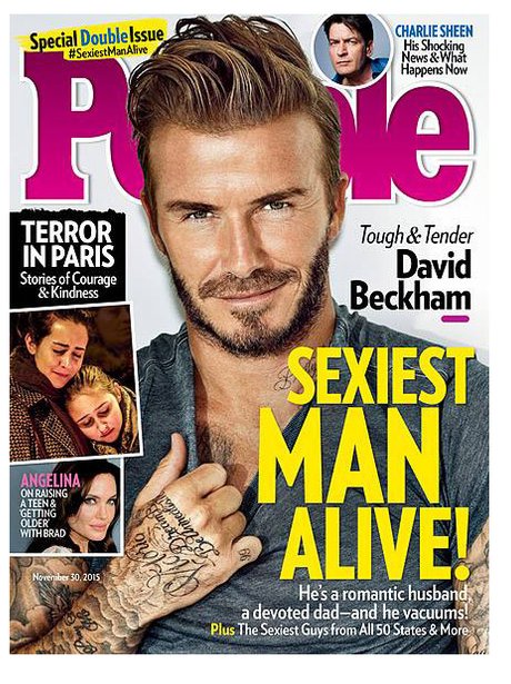 David Beckham People Magazine 2015