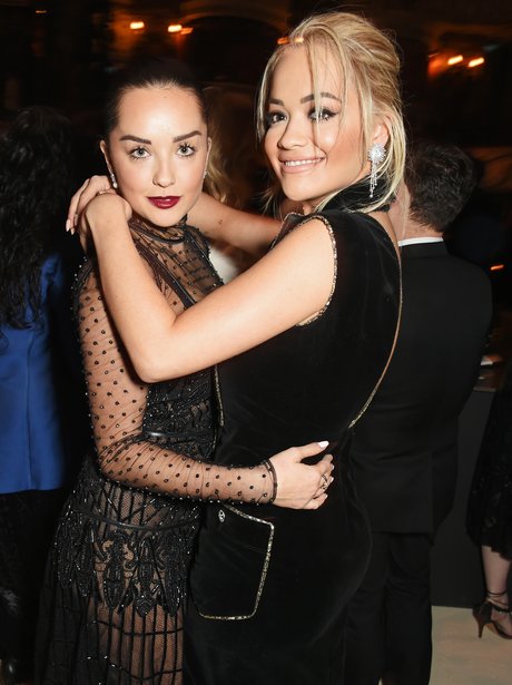 Rita Ora And Her Sister Elena Get Their Party Vibe On At A Drinks 