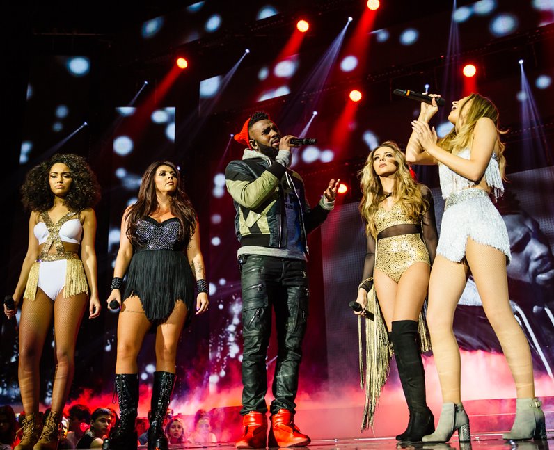 Little Mix and Jason Derulo at the Jingle Bell Bal