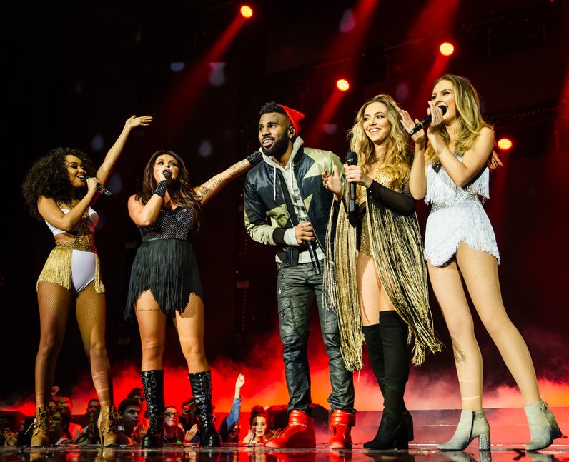 Little Mix and Jason Derulo at the Jingle Bell Bal
