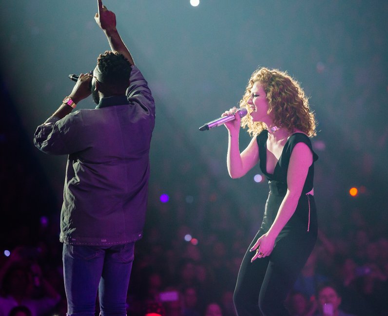 Tinie Tempah and Jess Glynne at the Jingle Bell Ba