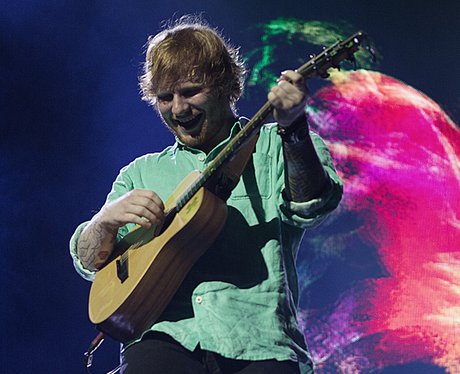 Ed Sheeran performing on his 'X Tour'