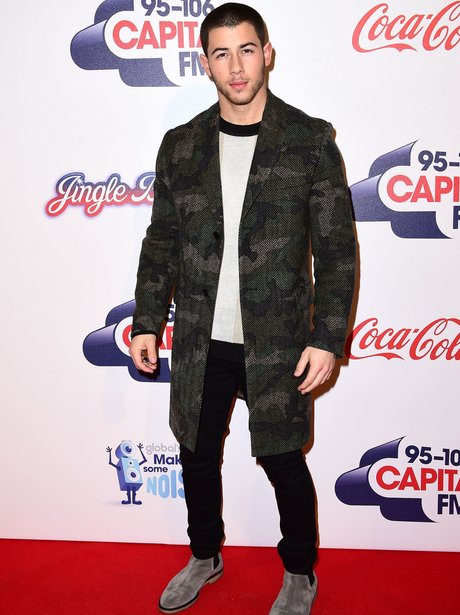 Nick Jonas Red Carpet Jingle Bell Ball 2015