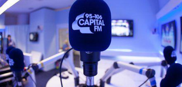 Capital microphone in studio
