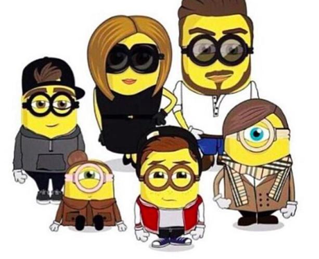 Beckhams as minions Instagram