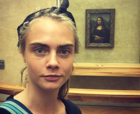 Cara Delevingne and Mona Lisa Selfie