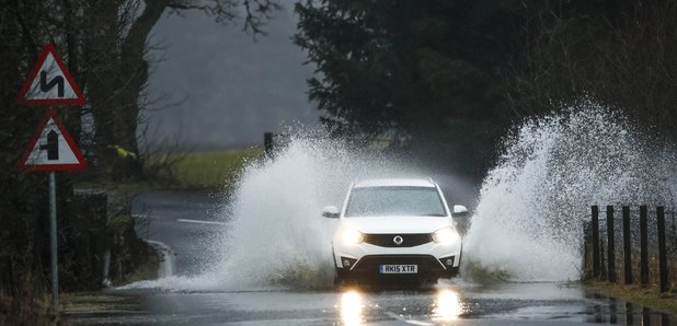 Flooded Road in Perthshire