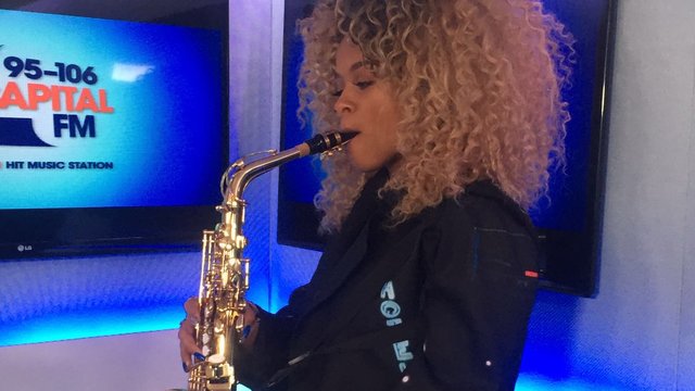 Fleur East Playing The Sax
