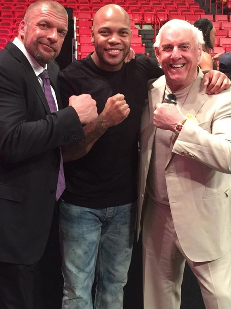 Amazing Flo Rida With Wwe Wrestling Legends Triple H And