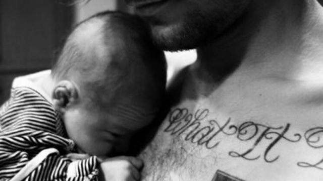 Louis Tomlinson with baby Freddie