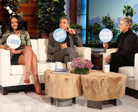 Rihanna Ellen De Generes show George Clooney