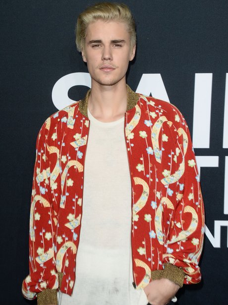 Justin Bieber arrives at Saint Laurent