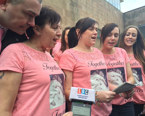 Langley Mill family outside court