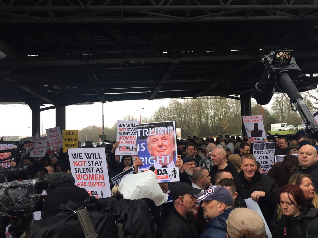 pegida march solihull birmingham 