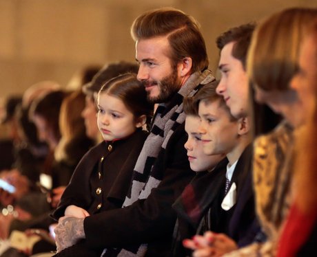 The Beckham family attend Victoria Beckham's fashion show