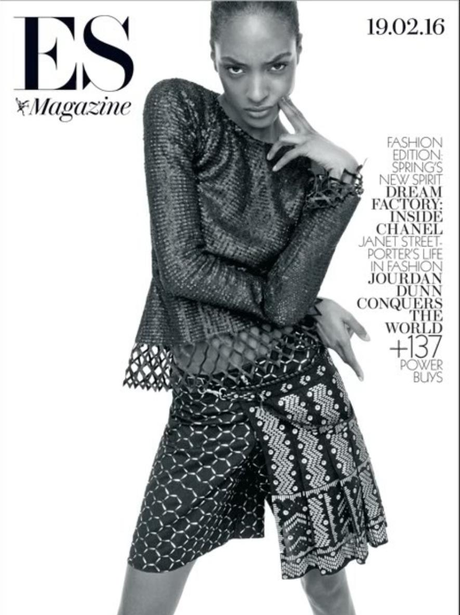 Jourdan Dunn OWNS the cover of ES Magazine as London Fashion Week kicks ...