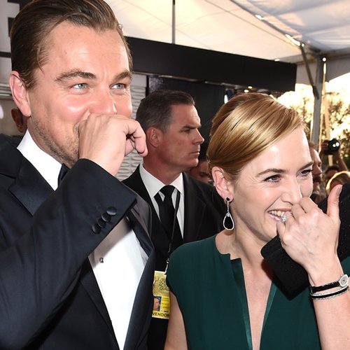 Leonardo DiCaprio and Kate Winslet Laughing