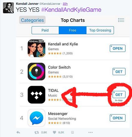 Kendall Jenner's Tweet About Tidal