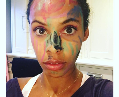 Rochelle Humes gets messy with her daughter