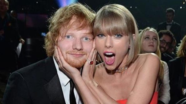 Taylor Swift and Ed Sheeran at The Grammys 2016