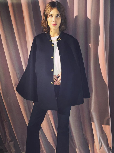 Alexa Chung wows in cape at Burberry