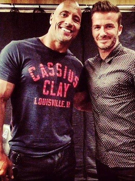 David Beckham And The Rock Instagram