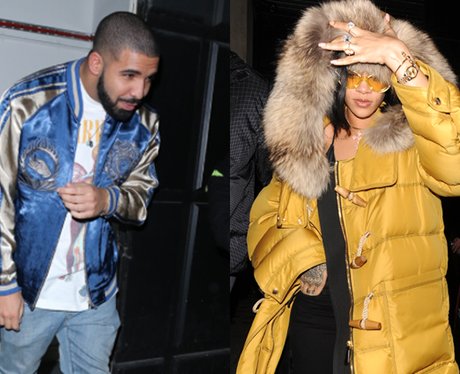 Drake Rihanna outside nightclub