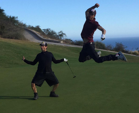 Enrique Iglesias goes for a round of golf